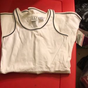 NWT Liz Bodywear Active dress Small White/Black